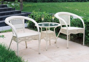 Комплект садовой мебели (стул RC16/стол RT 206) бело-бежевый в Верхнем Тагиле - verhnij-tagil.mebel-e96.ru