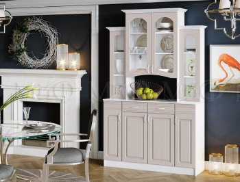 Буфет Констанция 4-х створчатый Мускат (Миф) в Верхнем Тагиле - verhnij-tagil.mebel-e96.ru