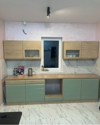 Кухонный гарнитур 3000 мм Кремона фисташка (Росток) в Верхнем Тагиле - verhnij-tagil.mebel-e96.ru