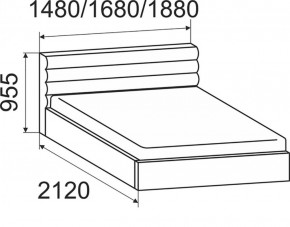 Кровать Альба с подъемным механизмом 1400*2000 в Верхнем Тагиле - verhnij-tagil.mebel-e96.ru