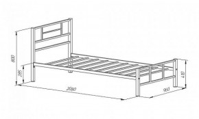 Кровать металлическая Кадис Белый в Верхнем Тагиле - verhnij-tagil.mebel-e96.ru