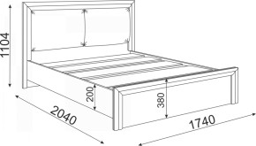 Кровать с настилом и мягкой частью Глэдис (модуль 31) 1600 в Верхнем Тагиле - verhnij-tagil.mebel-e96.ru