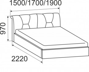 Кровать Соната с подъемным механизмом 1400*2000 в Верхнем Тагиле - verhnij-tagil.mebel-e96.ru