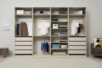 Гардеробная/шкаф 3200 мм Ларго №2 открытая Кашемир (Миф) в Верхнем Тагиле - verhnij-tagil.mebel-e96.ru