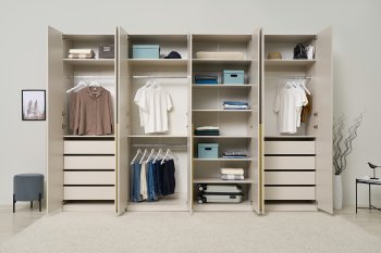 Гардеробная/шкаф 3200 мм Ларго №2 Кашемир (Миф) в Верхнем Тагиле - verhnij-tagil.mebel-e96.ru