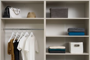 Гардеробная/шкаф 4000 мм Ларго №1 открытая Кашемир (Миф) в Верхнем Тагиле - verhnij-tagil.mebel-e96.ru