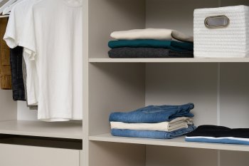 Гардеробная/шкаф 4000 мм Ларго №1 открытая Кашемир (Миф) в Верхнем Тагиле - verhnij-tagil.mebel-e96.ru