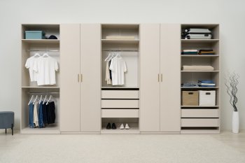 Гардеробная/шкаф 4000 мм Ларго №4 Кашемир (Миф) в Верхнем Тагиле - verhnij-tagil.mebel-e96.ru