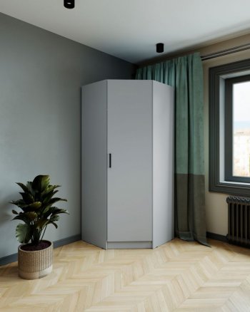 Шкаф угловой Ларс (угол скос), ЛДСП Серый камень (Микон) в Верхнем Тагиле - verhnij-tagil.mebel-e96.ru