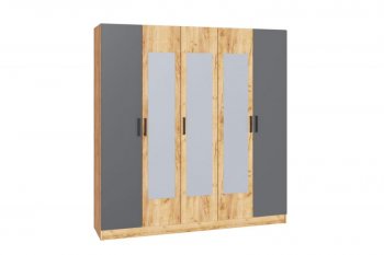 Шкаф 2000 мм Ларс крафт/графит (Микон) в Верхнем Тагиле - verhnij-tagil.mebel-e96.ru