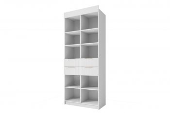 Стеллаж Лавис с ящиками СД 900.1/2 белый софт (ДСВ) в Верхнем Тагиле - verhnij-tagil.mebel-e96.ru