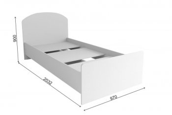 Кровать Лавис КРД 900.1 белый софт (ДСВ) в Верхнем Тагиле - verhnij-tagil.mebel-e96.ru
