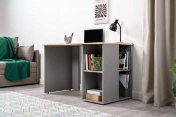 Стол письменный Лайт 12.163. серый (Моби) в Верхнем Тагиле - verhnij-tagil.mebel-e96.ru