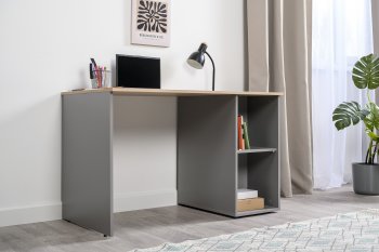 Стол письменный Лайт 12.163. серый (Моби) в Верхнем Тагиле - verhnij-tagil.mebel-e96.ru