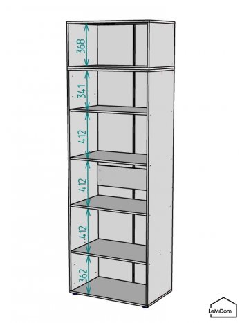 Шкаф с антресолью 800 мм Linnea MHR-2A-2 2450х800х510 (Графит-М 11.1.25) в Верхнем Тагиле - verhnij-tagil.mebel-e96.ru