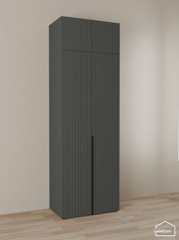 Шкаф с антресолью 800 мм Linnea MHR-2A-2 2450х800х510 (Графит-М 11.1.25) в Верхнем Тагиле - verhnij-tagil.mebel-e96.ru