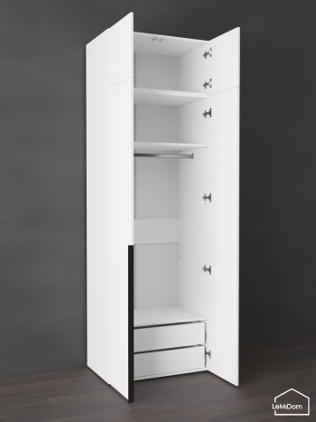 Шкаф с антресолью 800 мм Linnea MHR-2A-3 2450х800х510 (Белый-М 11.1.1) в Верхнем Тагиле - verhnij-tagil.mebel-e96.ru