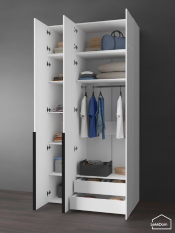 Шкаф с антресолью 1200 мм Linnea MHR-3A-2 2450х1200х510 (Белый-М 11.1.2) в Верхнем Тагиле - verhnij-tagil.mebel-e96.ru