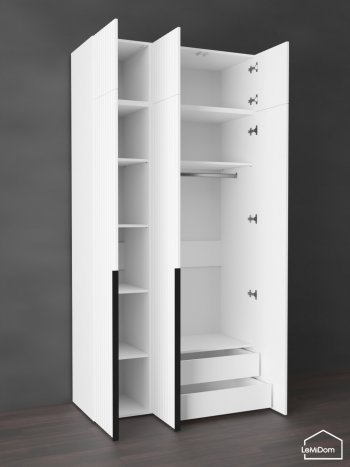 Шкаф с антресолью 1200 мм Linnea MHR-3A-2 2450х1200х510 (Белый-М 11.1.2) в Верхнем Тагиле - verhnij-tagil.mebel-e96.ru
