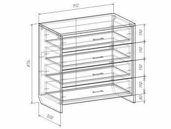 Комод Либерти (Росток) в Верхнем Тагиле - verhnij-tagil.mebel-e96.ru