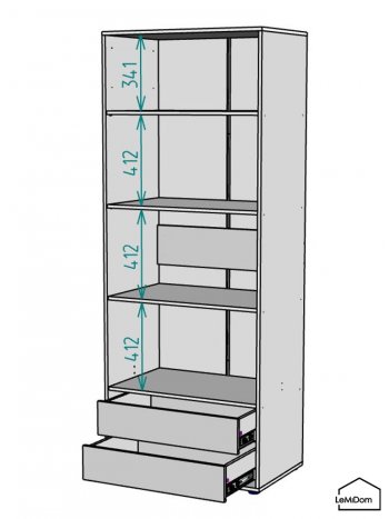 Шкаф Linnea MHR-2-4 2050х800х510 (Белый-М 11.1.1) в Верхнем Тагиле - verhnij-tagil.mebel-e96.ru
