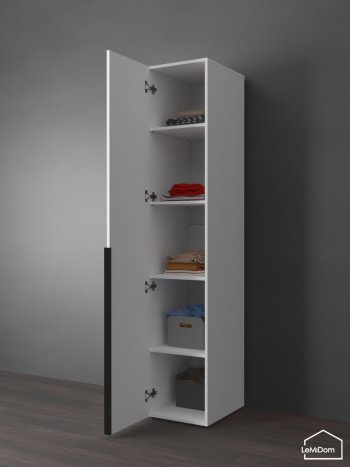 Шкаф Linnea MHR-1-2 2050х400х510 (Белый-М 11.1.1) в Верхнем Тагиле - verhnij-tagil.mebel-e96.ru