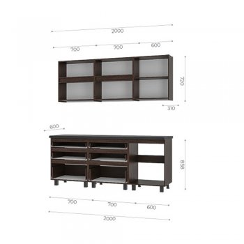 Кухонный гарнитур Лофт 2000 мм (БТС) в Верхнем Тагиле - verhnij-tagil.mebel-e96.ru