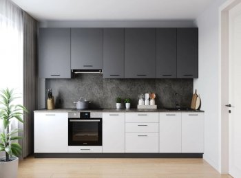 Кухонный гарнитур высокий Лофт 3000 мм (Санвут) в Верхнем Тагиле - verhnij-tagil.mebel-e96.ru