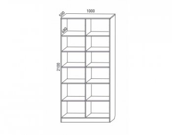 Шкаф распашной 1000 мм М6-2.4 Б+Б 100 (М6) в Верхнем Тагиле - verhnij-tagil.mebel-e96.ru