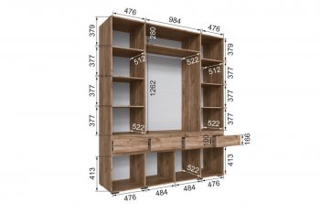 Шкаф 2000 мм Мерида крафт табачный/белый (Микон) в Верхнем Тагиле - verhnij-tagil.mebel-e96.ru