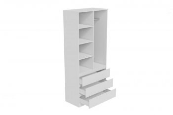 Шкаф 900 мм Мори 900.2 белый высота 2100 мм (ДСВ) в Верхнем Тагиле - verhnij-tagil.mebel-e96.ru