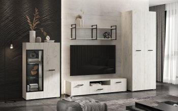 Стенка Нэнси new крафт белый (Миф) в Верхнем Тагиле - verhnij-tagil.mebel-e96.ru