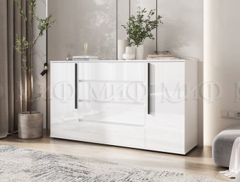 Комод 2 двери 4 ящика (1600) Норд, белый (Миф) в Верхнем Тагиле - verhnij-tagil.mebel-e96.ru