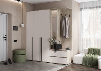 Прихожая Норд+Шкаф 1200, крафт серый/кашемир (Миф) в Верхнем Тагиле - verhnij-tagil.mebel-e96.ru