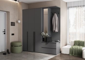Прихожая Норд+Шкаф 1200, графит (Миф) в Верхнем Тагиле - verhnij-tagil.mebel-e96.ru