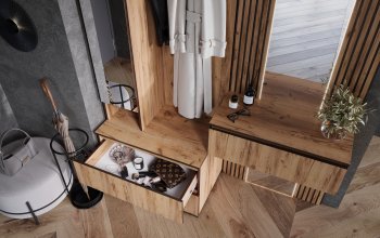 Шкаф 800+Тумба с зеркалом Норд (Миф) в Верхнем Тагиле - verhnij-tagil.mebel-e96.ru