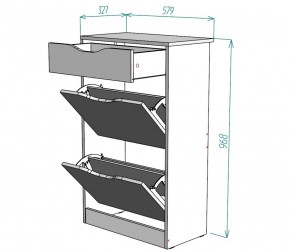 Обувница W22 (Белый) в Верхнем Тагиле - verhnij-tagil.mebel-e96.ru