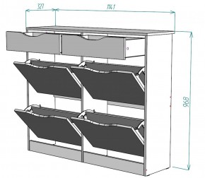 Обувница W26 (ДВ-Графит) в Верхнем Тагиле - verhnij-tagil.mebel-e96.ru