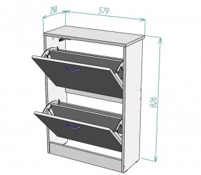 Обувница W3 (ДВ-Графит) в Верхнем Тагиле - verhnij-tagil.mebel-e96.ru