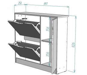 Обувница W32 (ДВ-Графит) в Верхнем Тагиле - verhnij-tagil.mebel-e96.ru