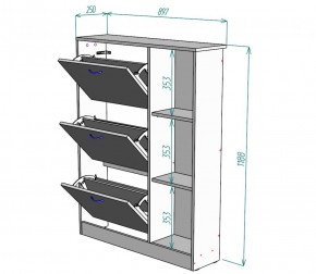 Обувница W37 (ДСС-Белый) в Верхнем Тагиле - verhnij-tagil.mebel-e96.ru