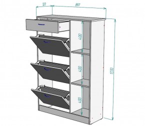 Обувница W41 (Графит) в Верхнем Тагиле - verhnij-tagil.mebel-e96.ru