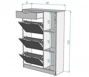 Обувница W44 (ДСС-Белый) в Верхнем Тагиле - verhnij-tagil.mebel-e96.ru