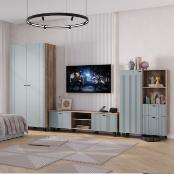 Стенка Олива комп.3 шарли бриз (БТС) в Верхнем Тагиле - verhnij-tagil.mebel-e96.ru