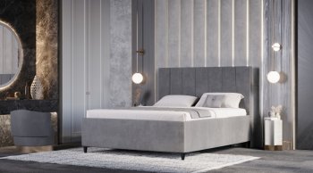 Кровать с ПМ Оливия Серый (Лин) в Верхнем Тагиле - verhnij-tagil.mebel-e96.ru