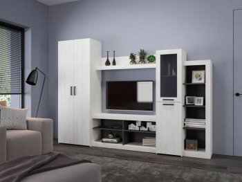 Стенка OSKAR4 сосна белая (Генезис) в Верхнем Тагиле - verhnij-tagil.mebel-e96.ru