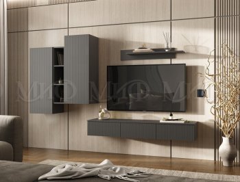 Стенка Оскар комп.2 графит (Миф) в Верхнем Тагиле - verhnij-tagil.mebel-e96.ru