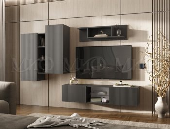 Стенка Оскар графит (Миф) в Верхнем Тагиле - verhnij-tagil.mebel-e96.ru