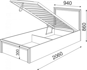 Кровать с ПМ Остин Модуль 22 (Риннер) в Верхнем Тагиле - verhnij-tagil.mebel-e96.ru