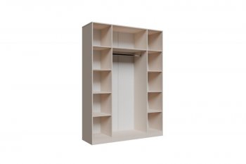 Шкаф 1600 мм Пальма с антресолью, Сатин (ДСВ) в Верхнем Тагиле - verhnij-tagil.mebel-e96.ru